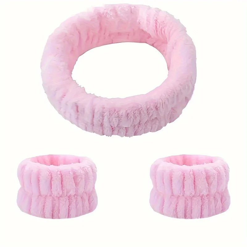 Coral Velvet Facial Hairband