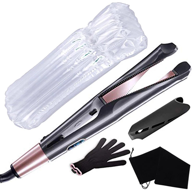 2-in-1 Hair Straightener & Curler – Professional Fast-Heating Styling Tool