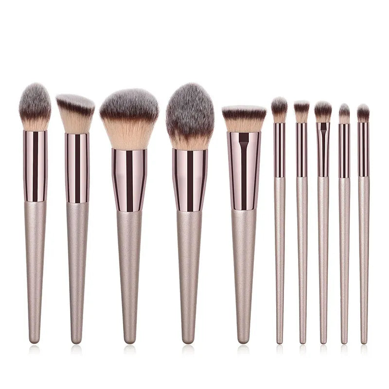 champagne makeup brush set | Shopsglam