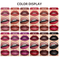 3-Piece Matte Liquid Lipstick & Lip Liner Se