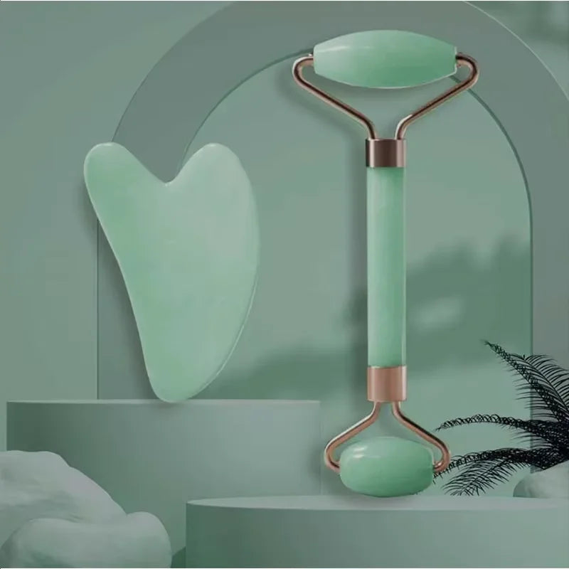 Roller & Gua Sha Facial Massage Set