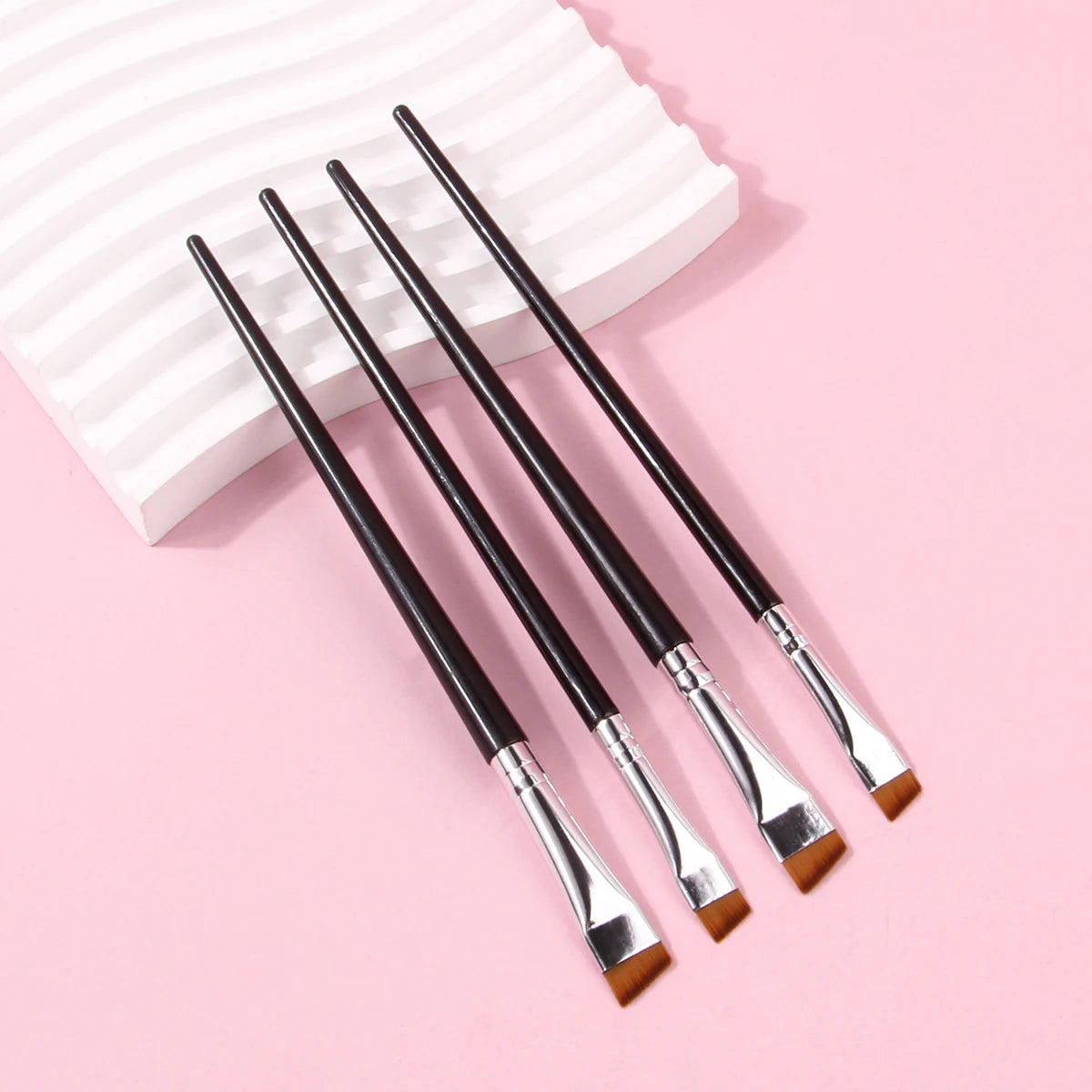 4PCS Liquid Eyeliner & Eyebrow Brush Set