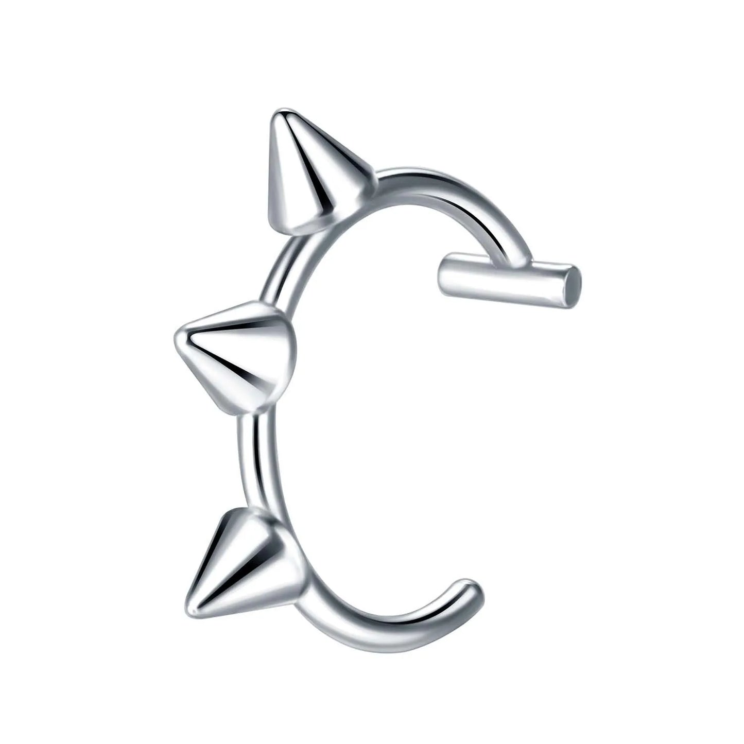 1Pc Stainless Steel Fake Mouth Ring