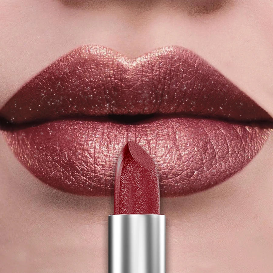 21-Color Bold & Intense Glitter Metallic Lipstick