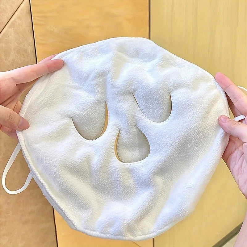 Three-Hole Face Washing Towel – Soft, Absorbent & Reusable