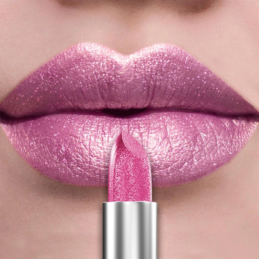21-Color Bold & Intense Glitter Metallic Lipstick