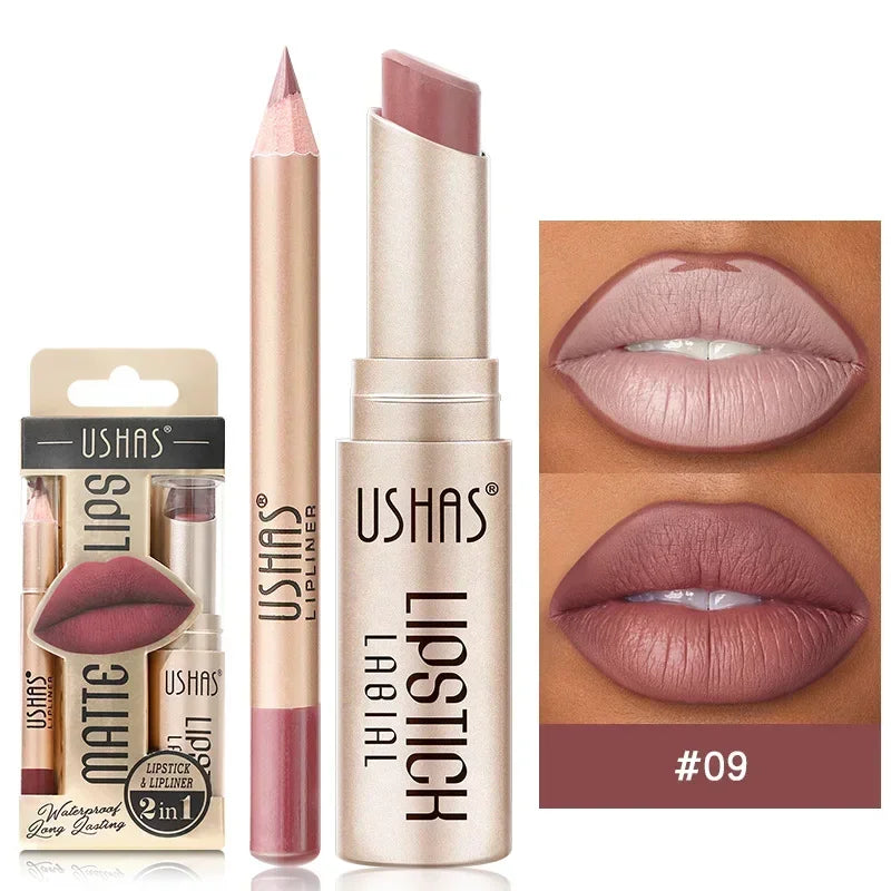 2-in-1 Lipstick & Lip Liner Set