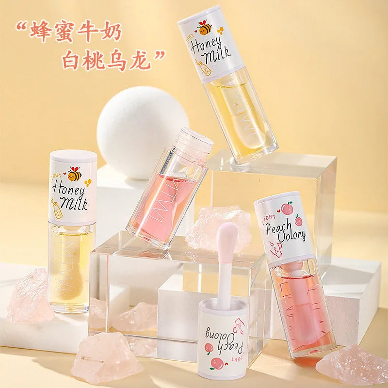 Peach Milk Honey Lip Oil – Deep Moisturizing & Nourishing Lip Gloss