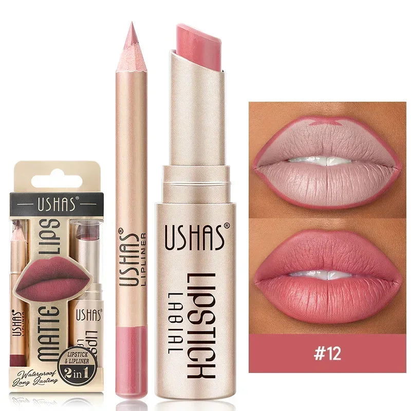 2-in-1 Lipstick & Lip Liner Set