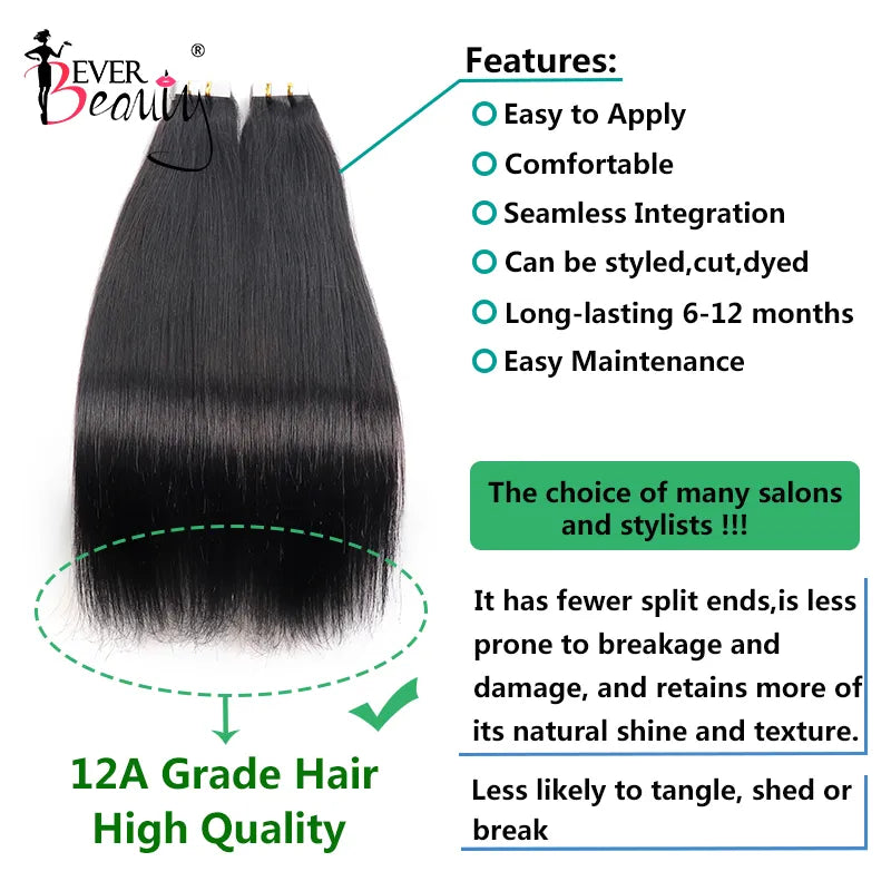 Straight Tape In Hair Extensions | Shopsglam