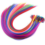 Rainbow clip in hair extensions