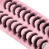 10 Pairs Faux Mink Eyelashes – Handmade 3D Fluffy Lashes