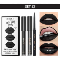 3-Piece Matte Liquid Lipstick & Lip Liner Se