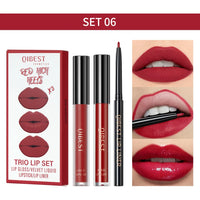 3-Piece Matte Liquid Lipstick & Lip Liner Se