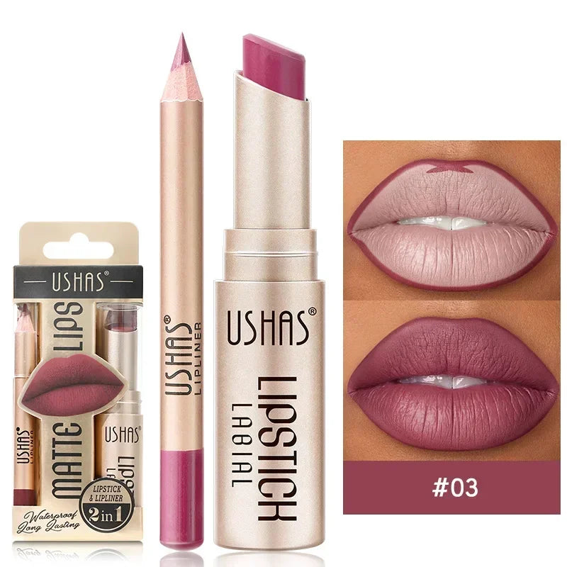2-in-1 Lipstick & Lip Liner Set