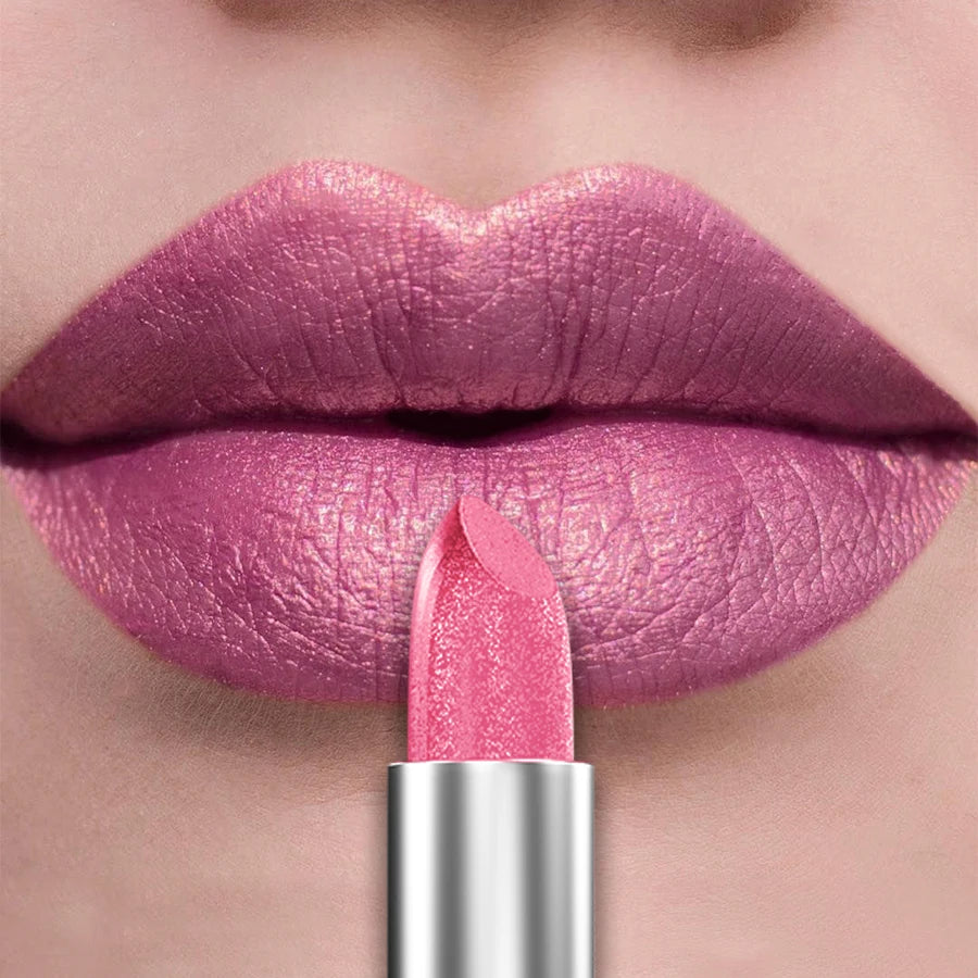 21-Color Bold & Intense Glitter Metallic Lipstick