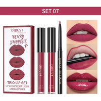 3-Piece Matte Liquid Lipstick & Lip Liner Se