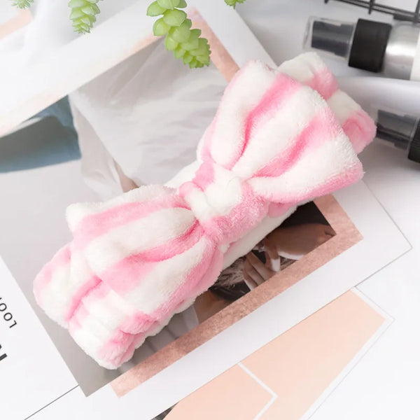 pink bow headband for makeup | shopsglam