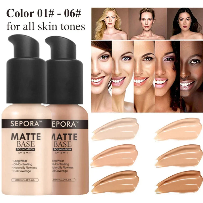 30ml SEPORA Liquid Foundation Waterproof Long Lasting