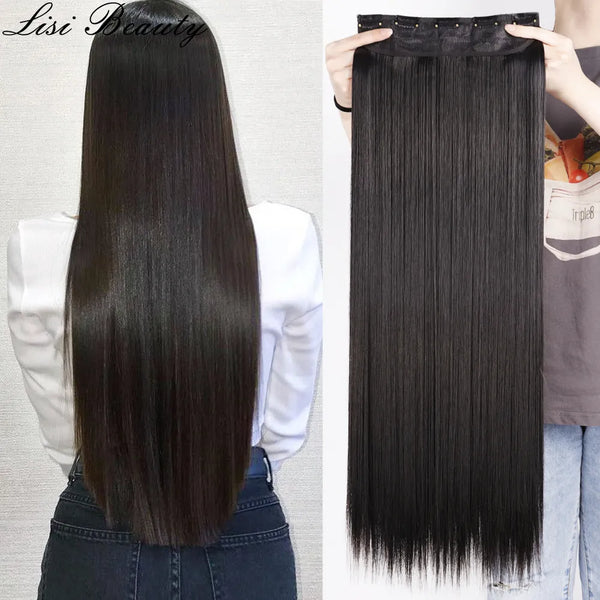 synthetic clip in hair extensions