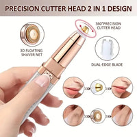 Rechargeable 2-in-1 Eyebrow Razor & Hair Shaver with LED Light