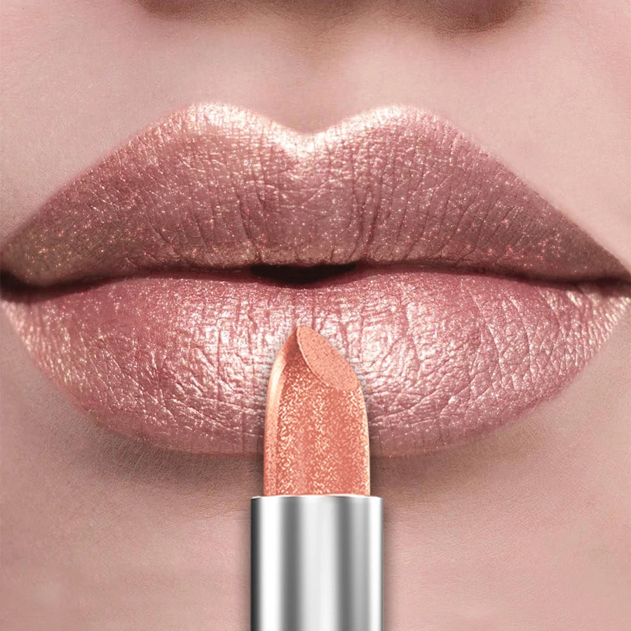 21-Color Bold & Intense Glitter Metallic Lipstick