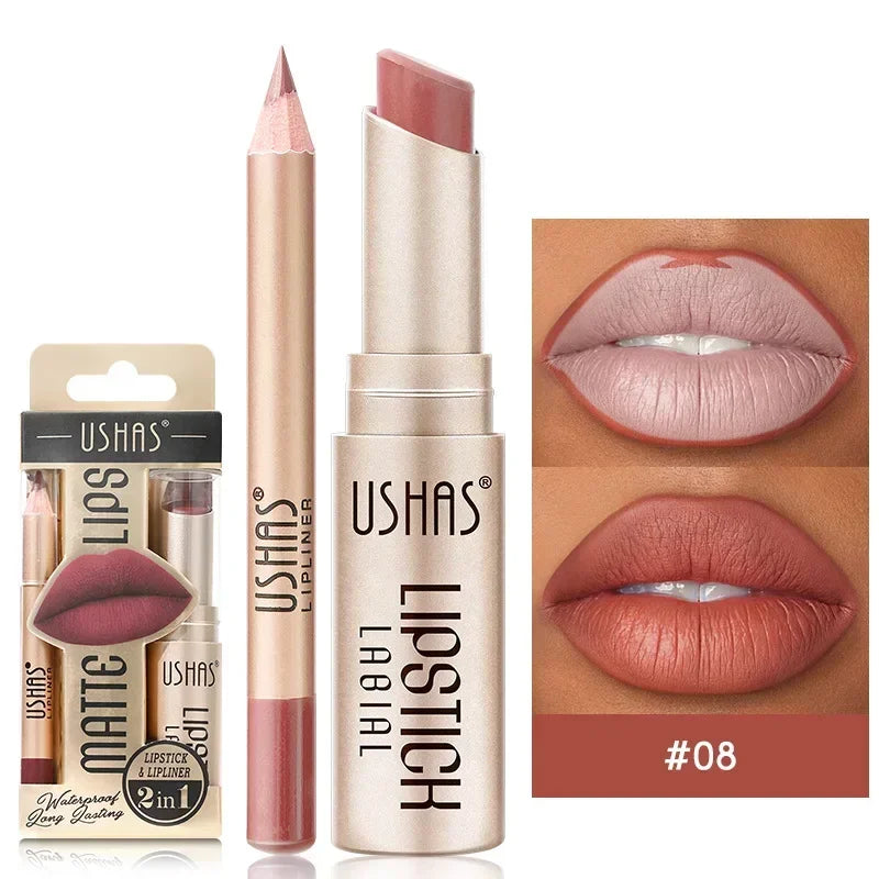 2-in-1 Lipstick & Lip Liner Set