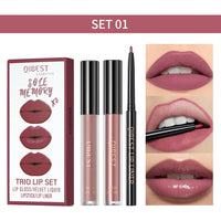 3-Piece Matte Liquid Lipstick & Lip Liner Se