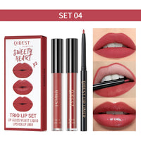 3-Piece Matte Liquid Lipstick & Lip Liner Se
