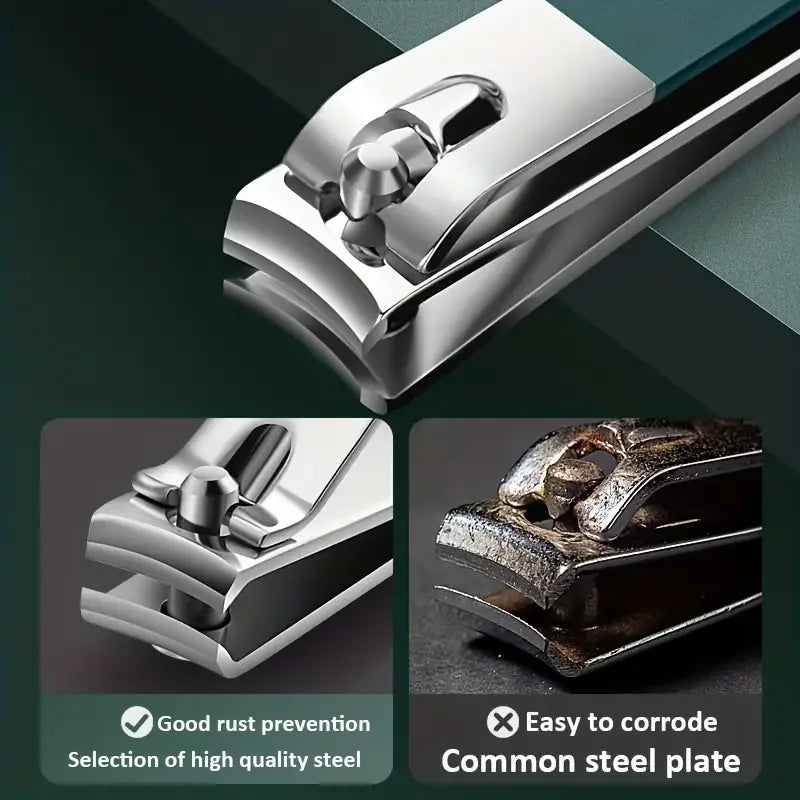 4-Piece Manicure Set with Portable Leather Case