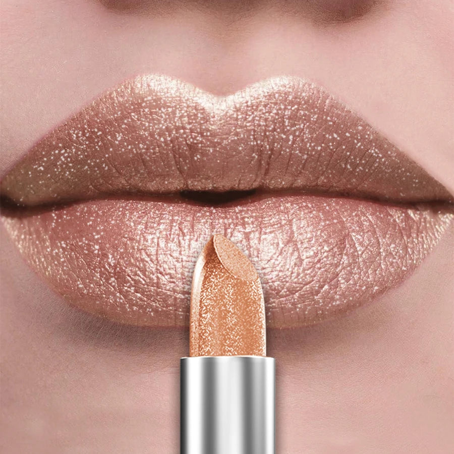 21-Color Bold & Intense Glitter Metallic Lipstick