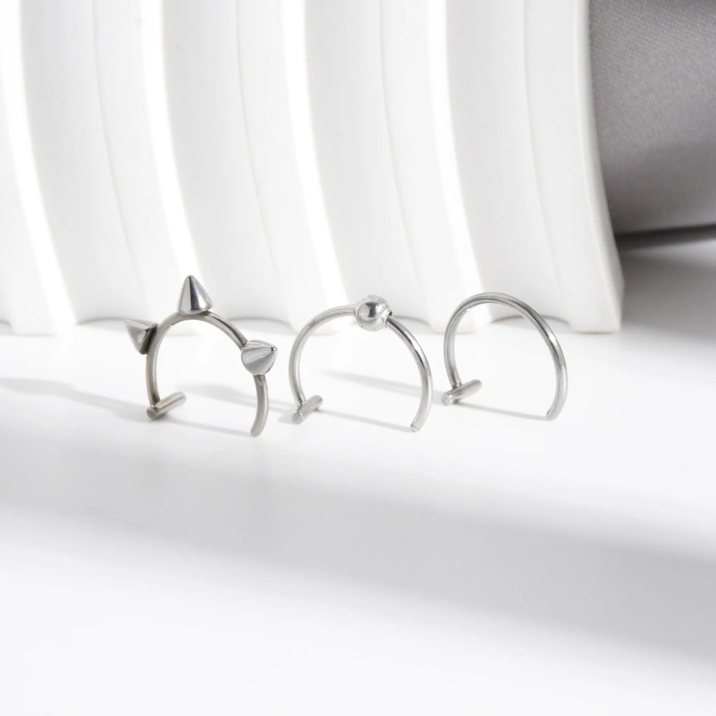1Pc Stainless Steel Fake Mouth Ring