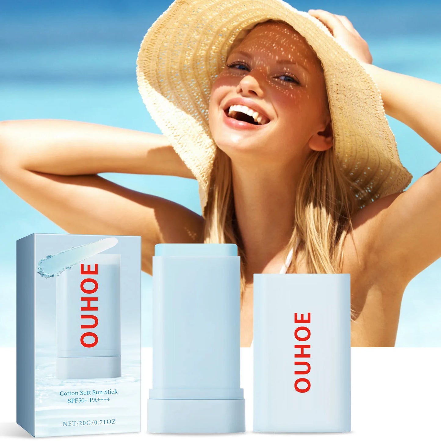 Cotton Soft Sun Stick SPF 50+ PA++++ – Oil-Control & Moisturizing Sunscreen