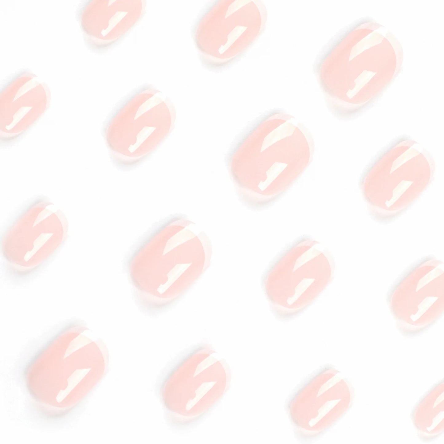 24 PCs Short French Minimalist Nails with 1 Jelly and 1 Nail File