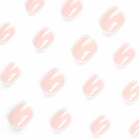 24 PCs Short French Minimalist Nails with 1 Jelly and 1 Nail File