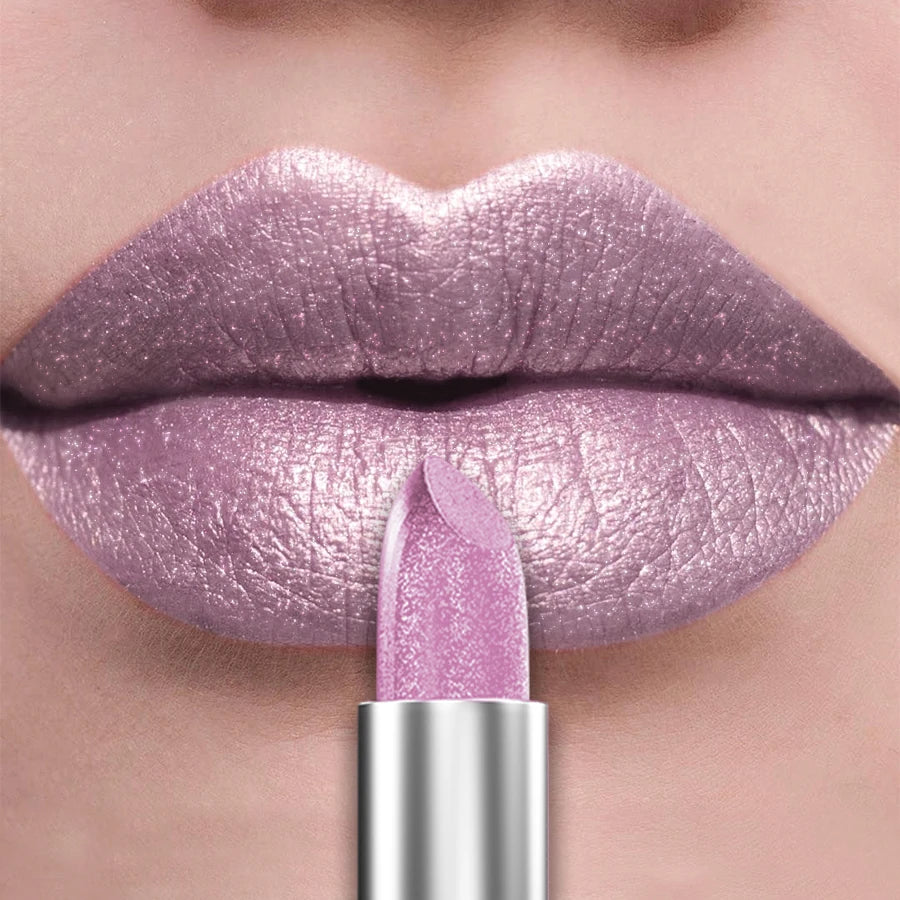 21-Color Bold & Intense Glitter Metallic Lipstick