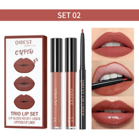3-Piece Matte Liquid Lipstick & Lip Liner Se