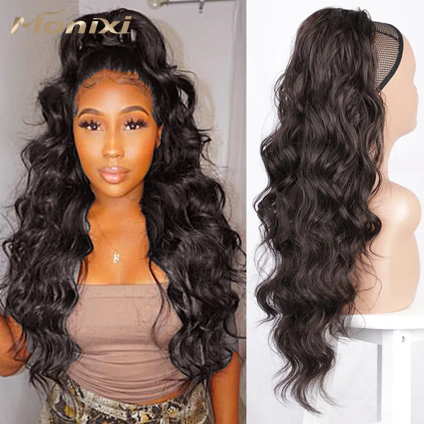 drawstring ponytail wavy