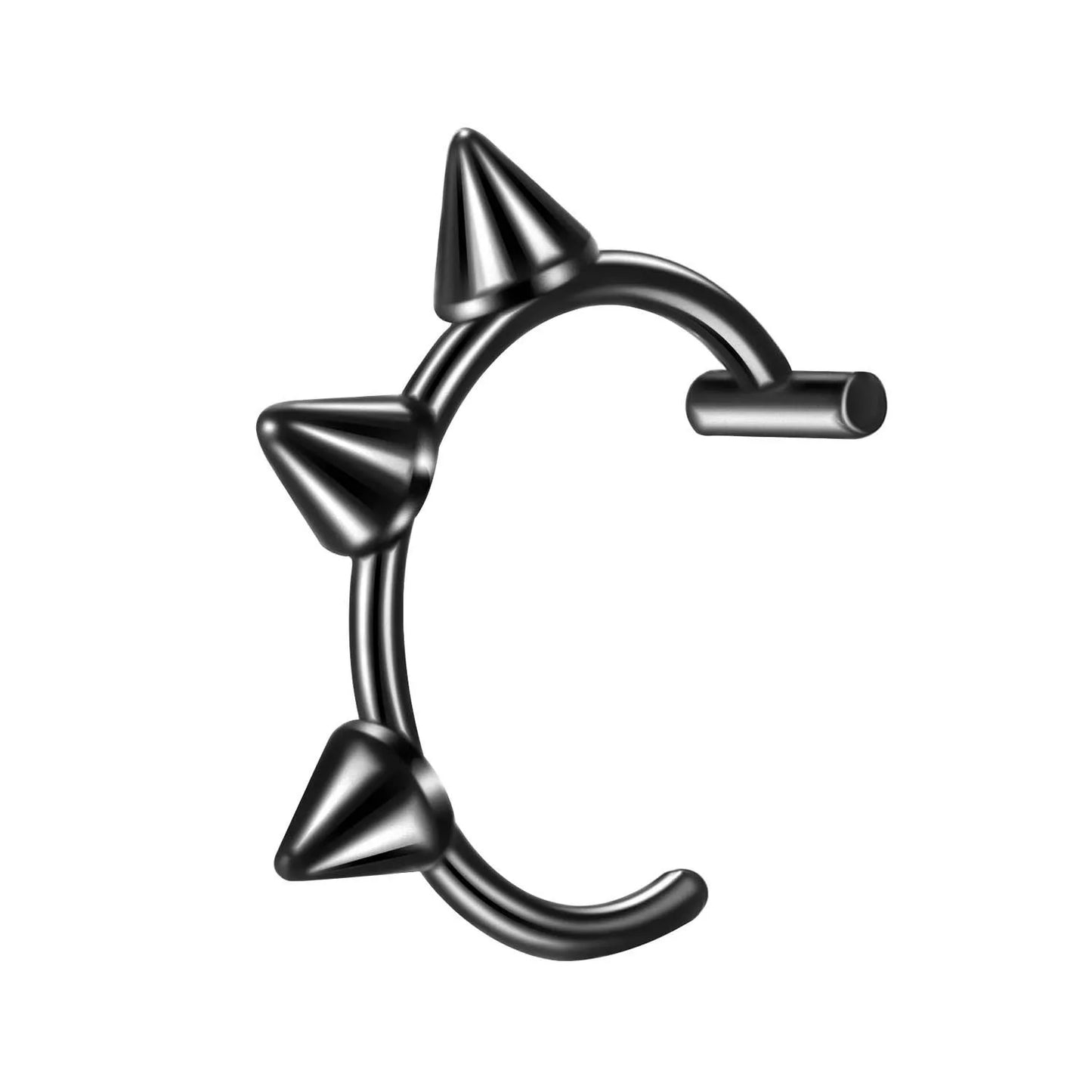 1Pc Stainless Steel Fake Mouth Ring