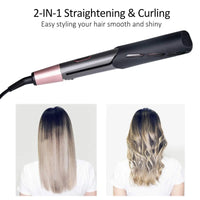 2-in-1 Hair Straightener & Curler – Professional Fast-Heating Styling Tool