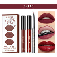 3-Piece Matte Liquid Lipstick & Lip Liner Se