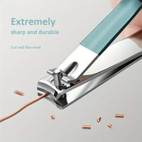 4-Piece Manicure Set with Portable Leather Case