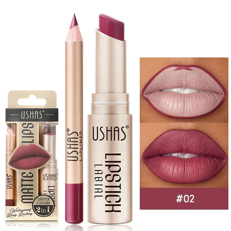 2-in-1 Lipstick & Lip Liner Set