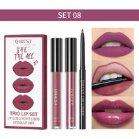 3-Piece Matte Liquid Lipstick & Lip Liner Se