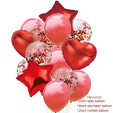 pink heart foil balloons