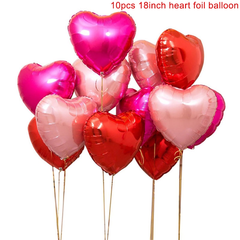 pink foil heart balloons 