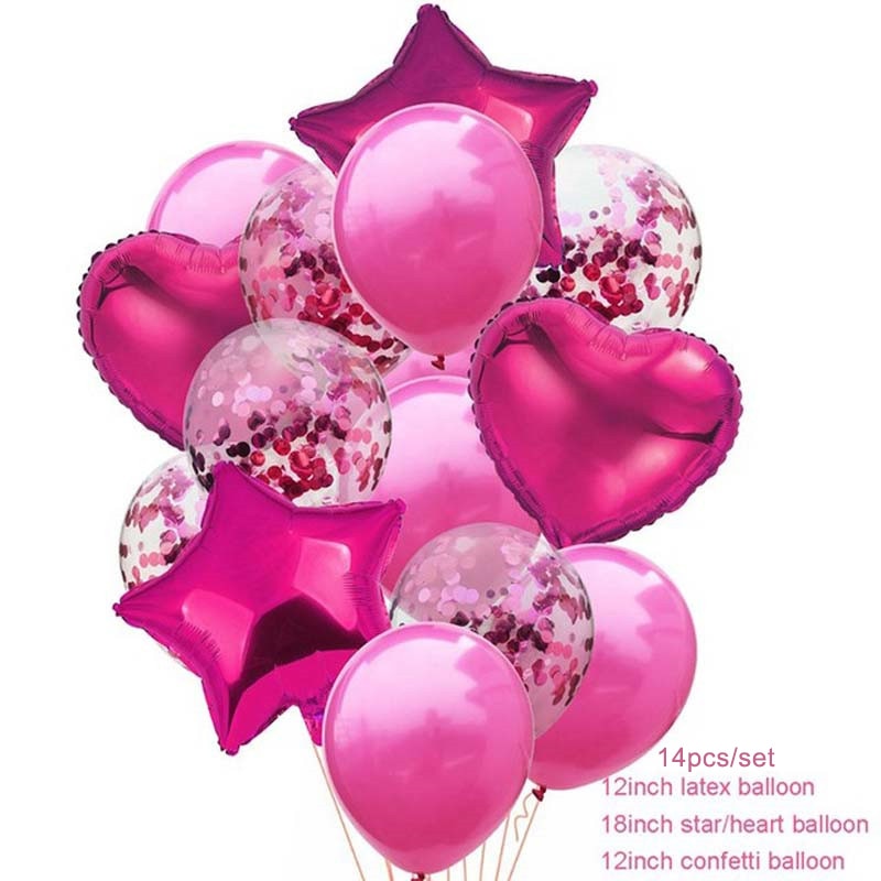 foil balloons heart shape